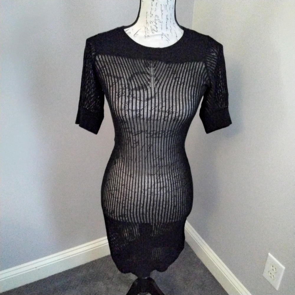 All Saints Black Marlier Dress - 2 - Picture 4 of 8